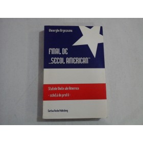     FINAL  DE  "SECOL  AMERICAN" / SUA - schita  de  profil  -  Gheorghe ARGESEANU (dedicatie si autograf) 